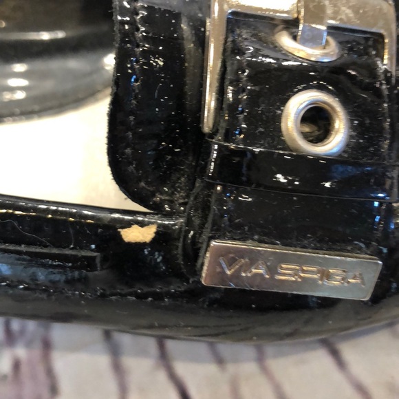 Via Spiga black patent loafers flats Women's size 9.5 - Picture 6 of 6